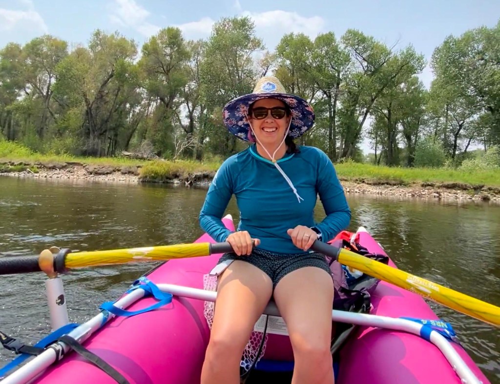 rowing RMR Phat cat raft North Platte River Saratoga Wyoming