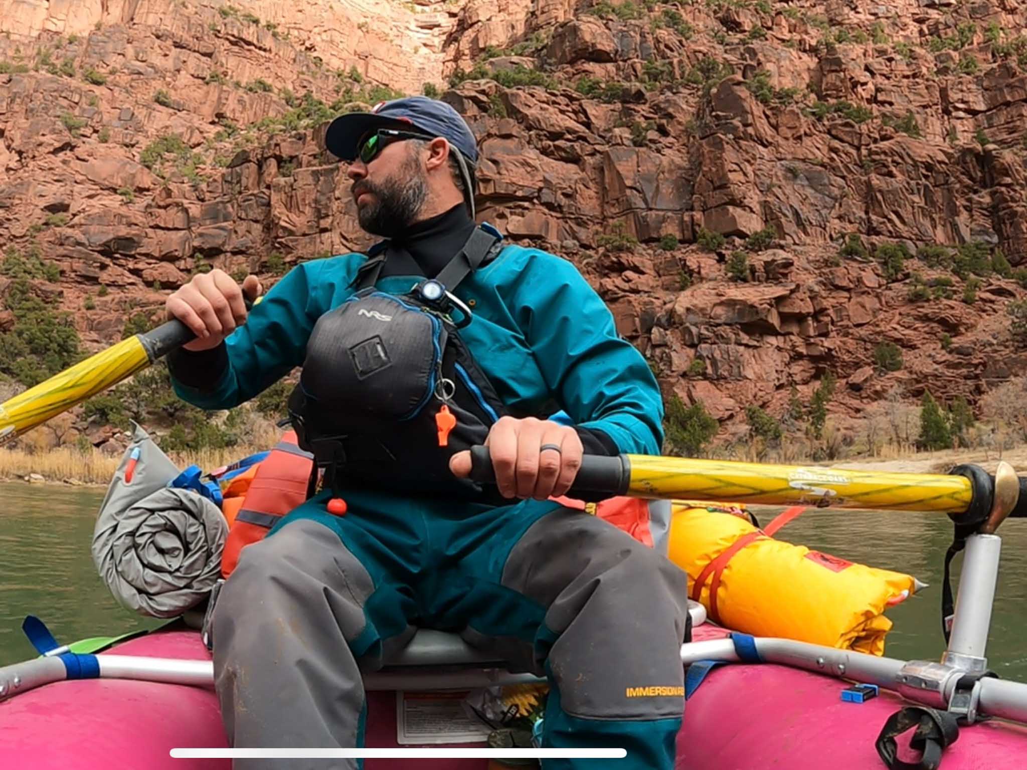Rowing Phat Cat Raft Gates of Lodore Canyon