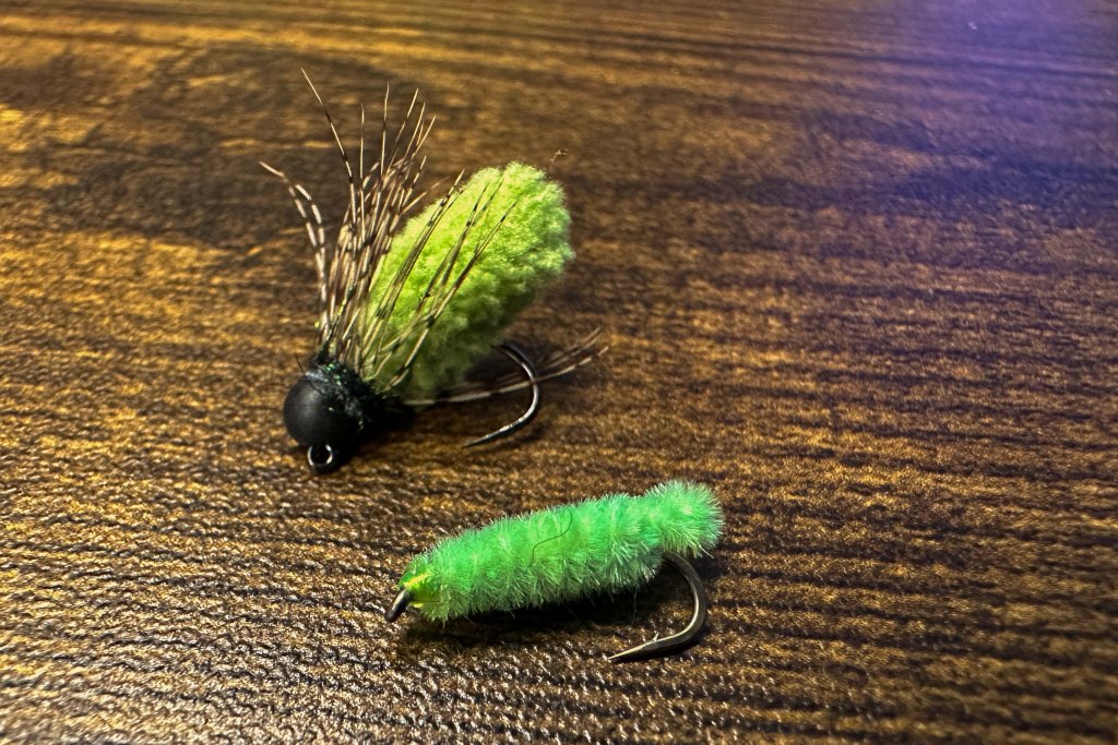 Mop fly vs Green Weenie junk flies