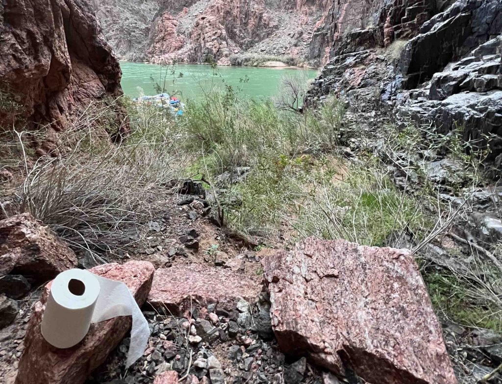 View from groover site grand canyon above phantom ranch