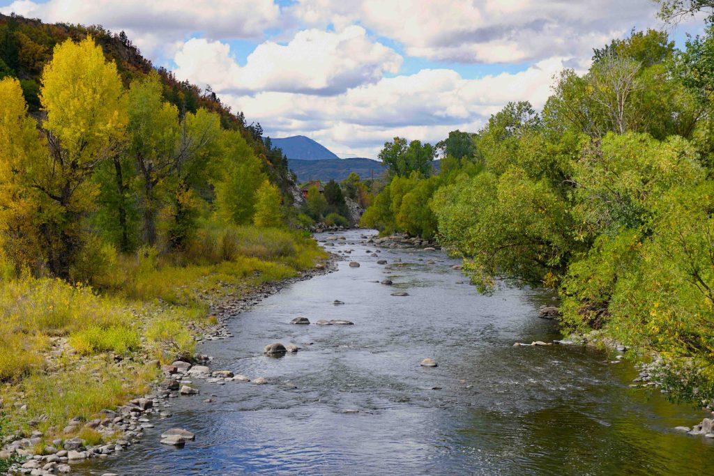 yampa river flowing through Steamboat, CO
