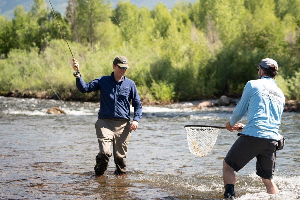 dan jones crested butte guided fly fishing netting trout east river