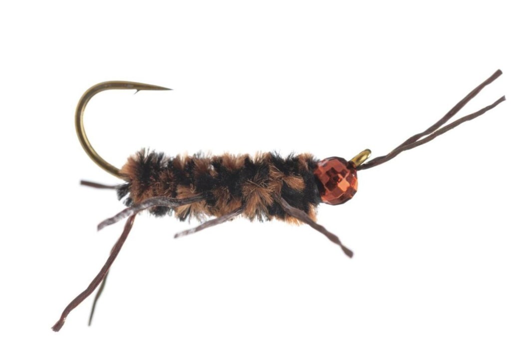 jigged tungsten bead rubberlegs fly